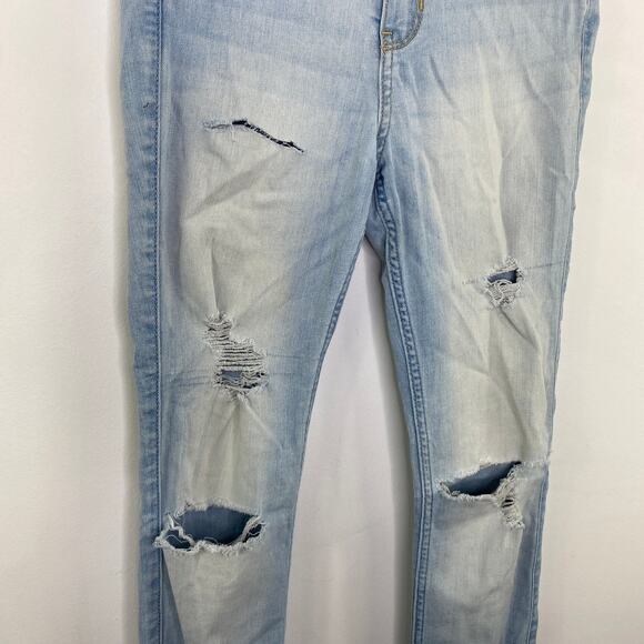 Hollister Hi-Rise Super Skinny Classic Stretch Blue Jeans Womens Size 1R 25 x 30 - Picture 5 of 11